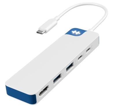 HYPER HD4101BUGL hub e concentratore USB Type-C 5000 Mbit/s Blu, Bianco