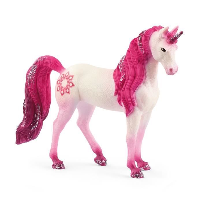 Schleich Figurine Licorne jument Mandala - Tatouage rose - 70717 Bayala