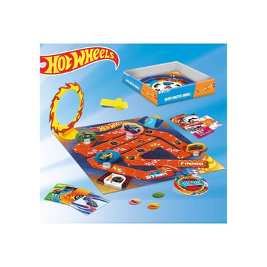 Jeu de société course automobile Hot Wheels Saut Haute Vitesse LISCIANI Turbo Racing Game orange bleu