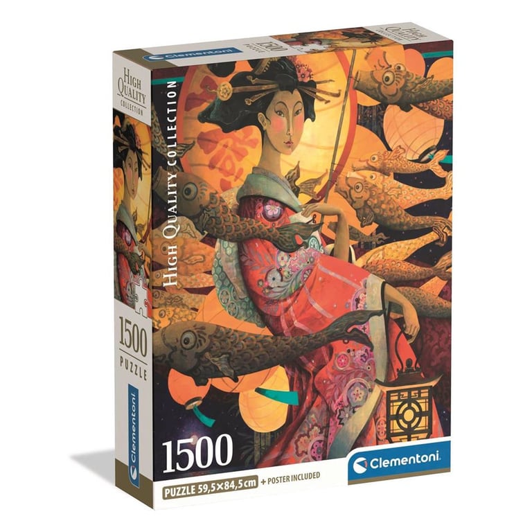 Puzzle CLEMENTONI Compact 1500 pièces Koinobori Dance Multicolore - Neuf