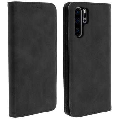 Housse pour Huawei P30 Pro Étui Porte-cartes Support Stand Silicone Noir