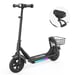 Trottinette électrique enfant 2-en-1 iScooter iK7 avec siège amovible et panier - noire