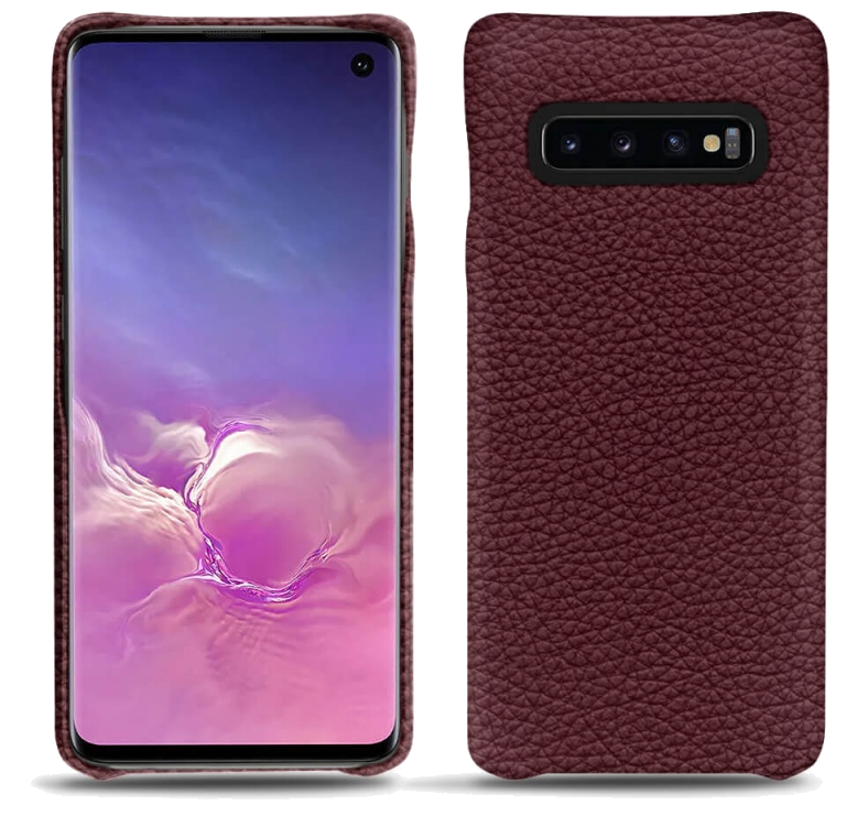 Coque cuir Samsung Galaxy S10 - Coque arrièreViolet