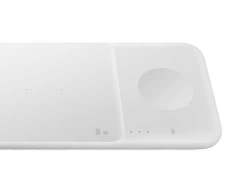 Cargador Inalámbrico Samsung Trio Auriculares, Smartphone, Smartwatch Blanco USB Recarga Inalámbrica Carga Rápida Interior