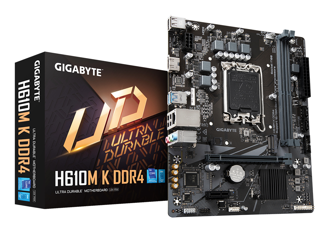 GIGABYTE H610M K DDR4 carte mère Intel H610 Express LGA 1700 micro ATX Neuf