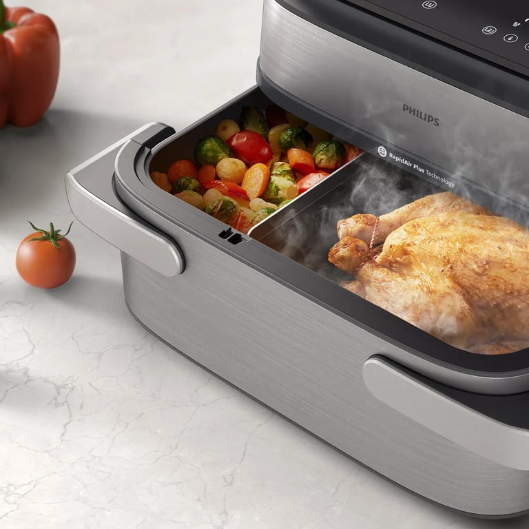 Philips 5000 series NA56502 friteuse Double 9 5 Autonome Friteuse d'air chaud et Acier inoxydable - vue 3