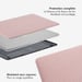 Selencia Coque tissée pour Apple MacBook Air 15 pouces (2023 / 2024 M3 chip / 2025 M4 chip) - A2941 / A3114 / A3241 - Rose