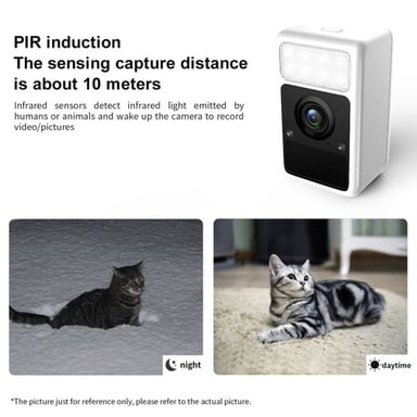 SJCam S1 2K intérieur et extérieur Caméra et amplificateur d'extérieur IP65 HD à longue durée de vie de la batterie Super Vision Nocturne 2,33'' LCD Blanc