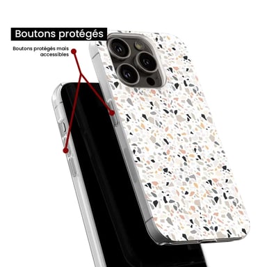 Coque en silicone - Compatible pour Google Pixel 8 Pro - design terrazzo color