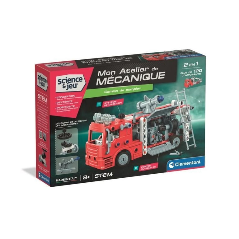 Science & Jeu : Mon atelier de mécanique : Camion de pompier Clementoni Jeux - vue 4