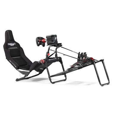 Cockpit pieghevole Nextlevelracing Formula Lite Pro sedile da corsa regolabile Volante Pedali Nero