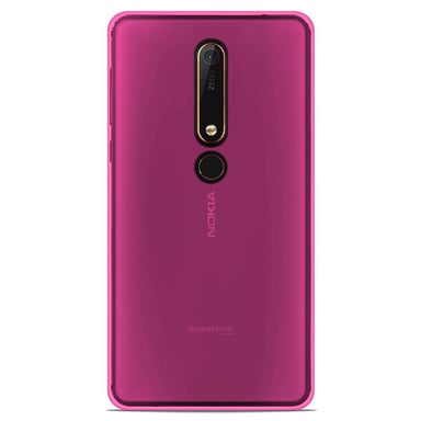 Coque silicone unie compatible Givré Rose Nokia 6 2018