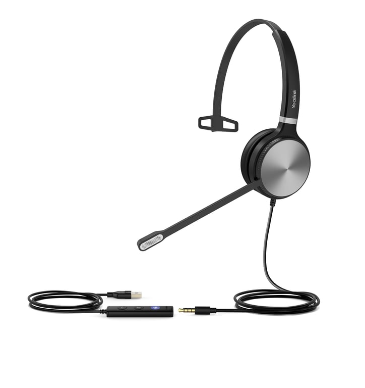 Casque Yealink UH36 Mono Teams – Avec Fil, USB Type A, Bureau/Centre d'Appels