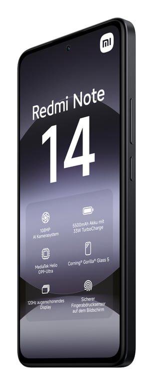 Redmi Note 14 (4G) 128 Go, Noir minuit - Bon état