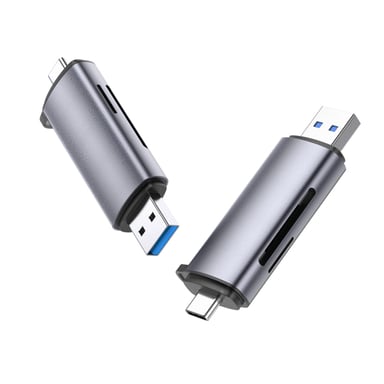 Ugreen 50706 lector de tarjeta USB/Micro-USB Plata