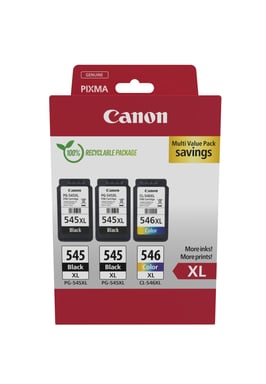 Canon PG-545XL/CL-546XL Multipack de 3 cartouches d'encre originales - 8286B013