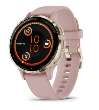 Garmin Venu 3S 3,05 cm (1.2'') AMOLED Numérique 390 x 390 pixels Écran tactile Or, Rose Wifi GPS (satellite)