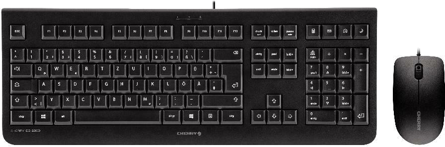 CHERRY DC 2000 clavier USB AZERTY Belge Souris incluse Noir