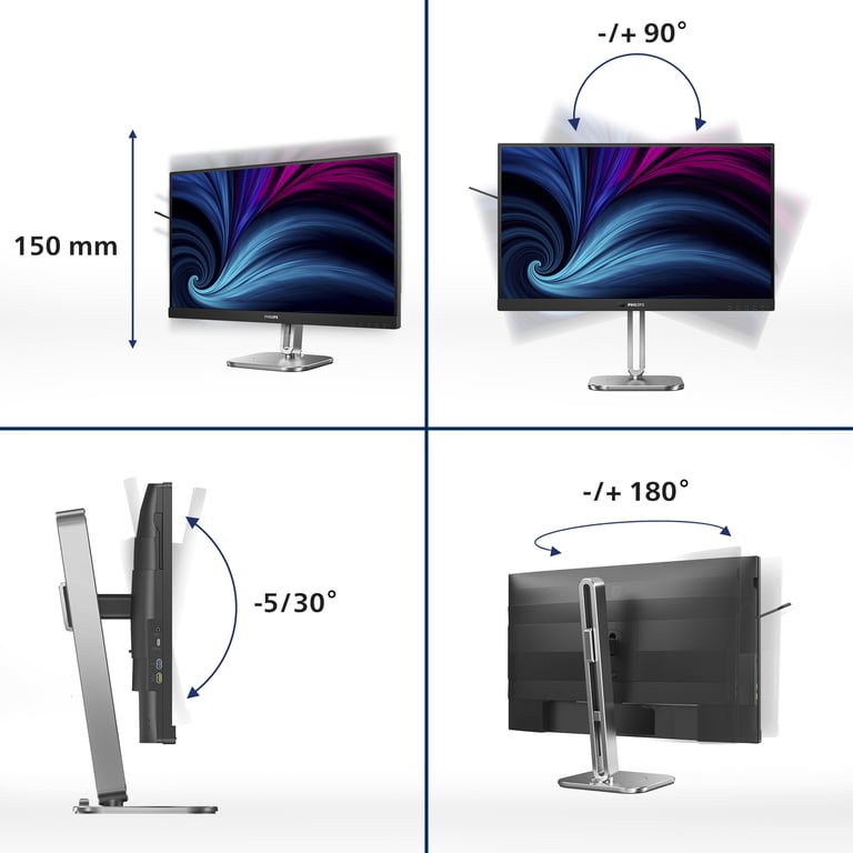Philips 27B2U460100 écran plat de PC 68 6 cm 27 2560 x 1440 pixels Quad HD LCD Neuf - vue 3