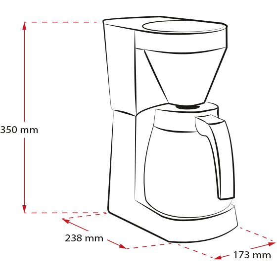 Cafetiere Thermo Pot Melitta Easy Therm II 1023-05 – 1 L, 1050 W - vue 3