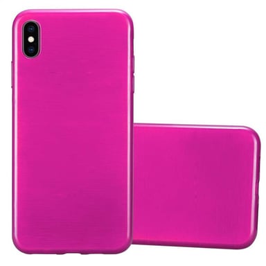 Coque pour Apple iPhone XS MAX en ROSE Housse de protection Étui en silicone TPU flexible au design brossé