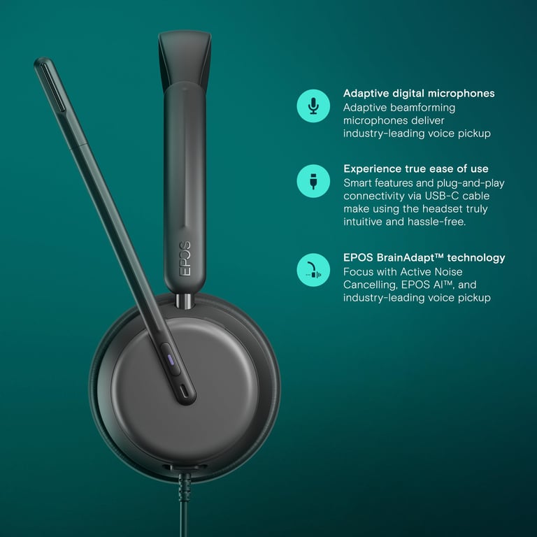 EPOS IMPACT Auricolare Cablato A Padiglione Ufficio USB tipo C Nero Neuf - vue 2