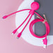 Câble Multi-Connecteurs En Plastique Recyclé Mr Bio Long 1M Xoopar Rose