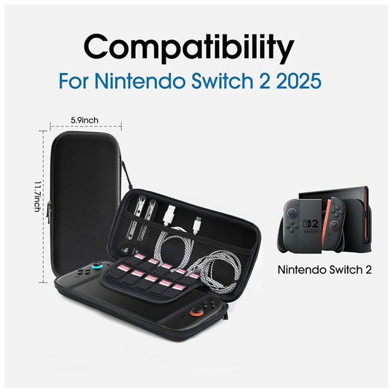 INF Étui premium pour Nintendo Switch 2 et sac de rangement pour accessoires - vue 3