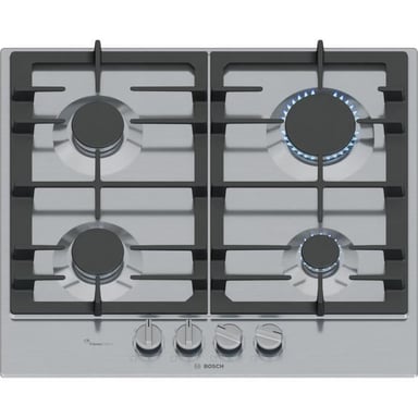 Table de cuisson a gaz - BOSCH Série 6 - 4 foyers - 52 x 58,2 x 4,5 cm - PCP6A5I90 - Inox