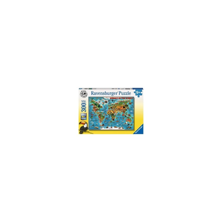 Ravensburger Puzzle pour Enfants 13257 Animaux Autour du Monde Puzzle Carte du Monde pour Enfants à partir de avec 300 pièces au Format - vue 2