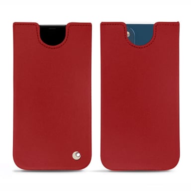 Pochette cuir Apple iPhone 14 - Pochette - Rouge - Cuir lisse