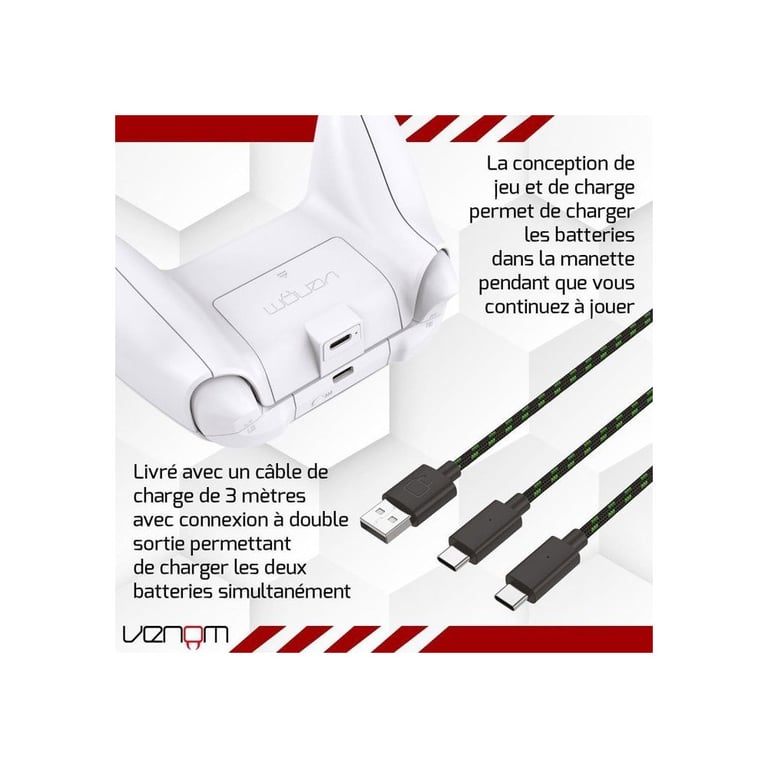 Pack de deux batteries rechargeables pour manette Xbox Series VENOM VS2872 - vue 4