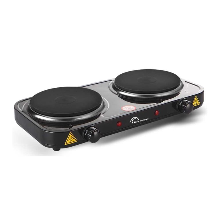 LITTLE BALANCE 8857 Little Cook Duo Vintage Plaque de cuisson électrique double Idéale pour les étudiants le camping le bureau les petits espaces 2 thermostats avec réglage continu - vue 2