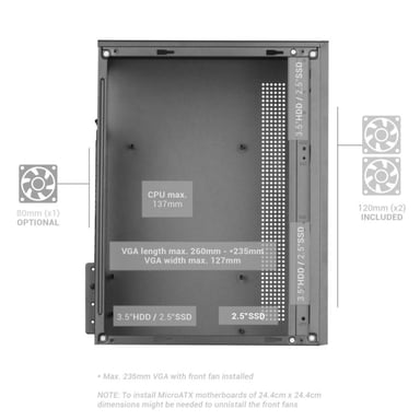 Mars Gaming MC-CORE Mini Tower Nero
