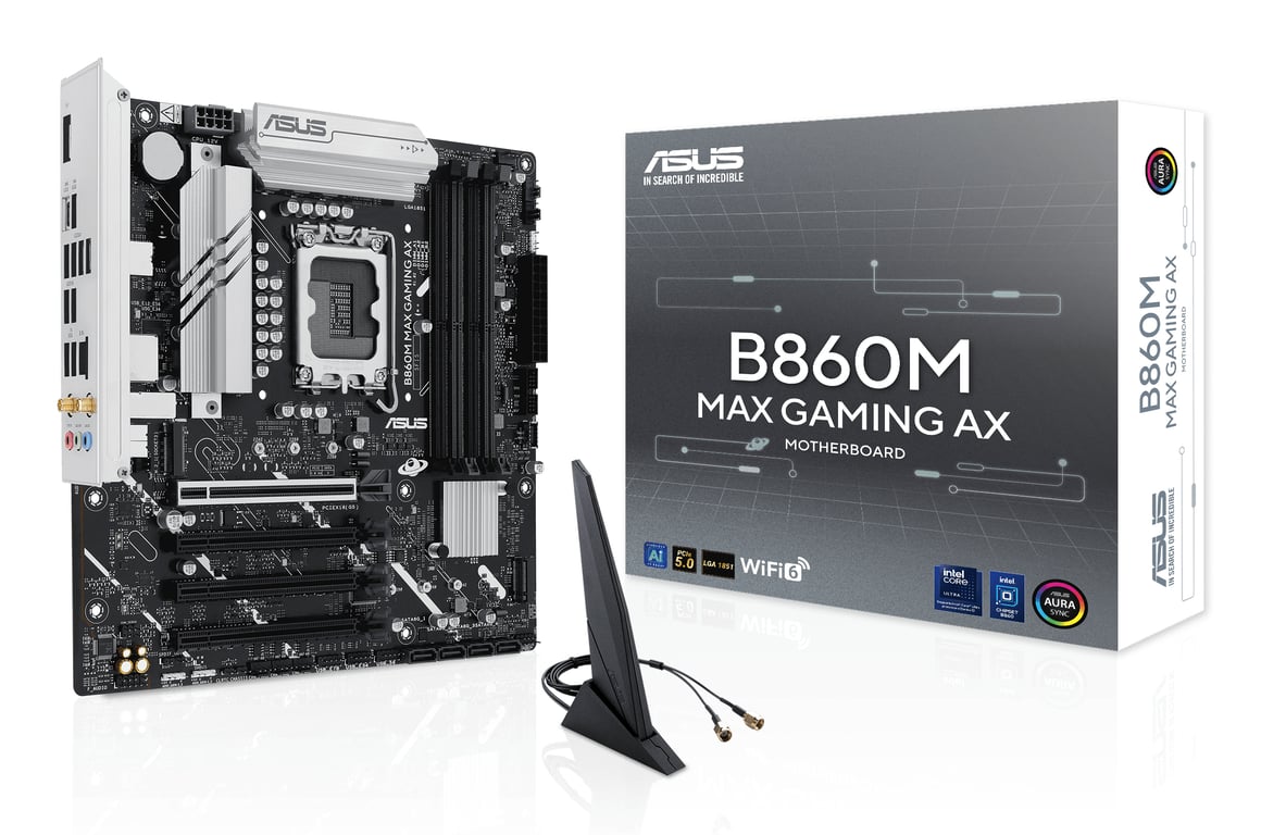 ASUS B860M MAX GAMING AX Intel B860 LGA 1851 Socket V1 micro ATX Neuf