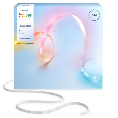 Bande LED intelligente Philips Hue Essential 5 m RGBIC Bluetooth & Zigbee 2200–6500K Blanc
