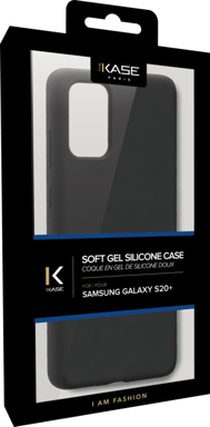 Coque en Gel de Silicone Doux pour Samsung Galaxy S20+, Noir satin