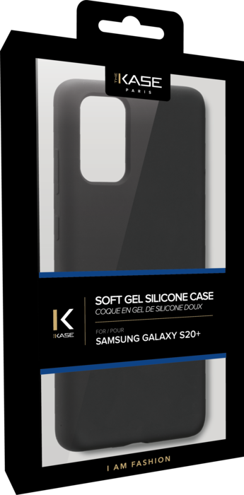 Coque en Gel de Silicone Doux pour Samsung Galaxy S20+, Noir satin