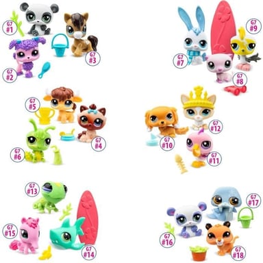 Littlest Pet Shop - 3 Pets surprise - Petits animaux a collectionner - BF00568