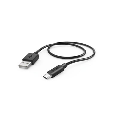 Câble de charge/données, micro-USB, 0,6 m, noir