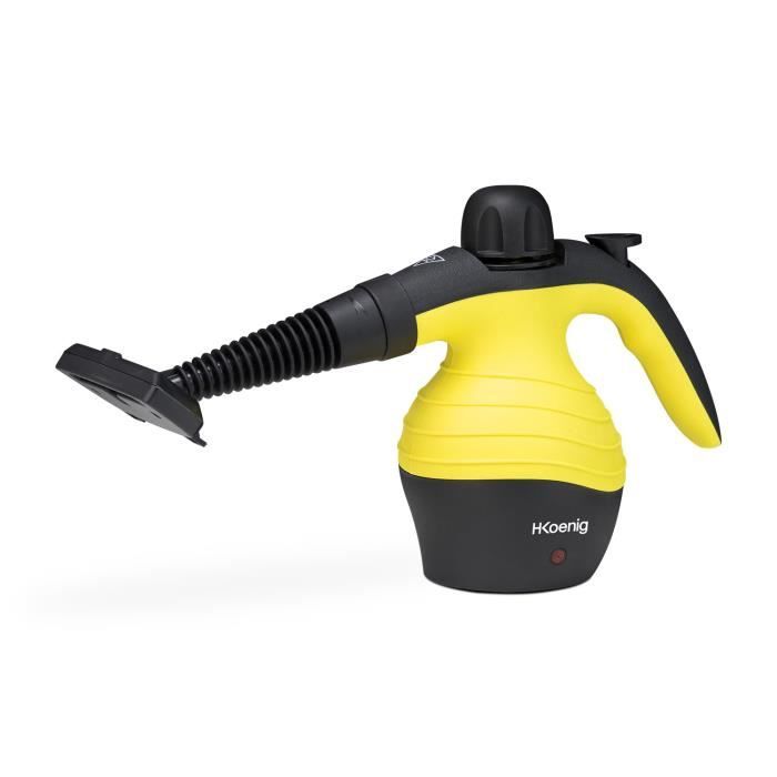 H.Koenig NV60 Nettoyeur vapeur portable 1000 W Noir, Jaune