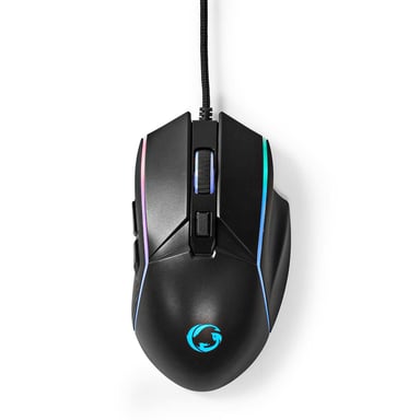 Nedis GMWD510BK souris Gaming Droitier USB Type-A Optique 7200 DPI - Neuf