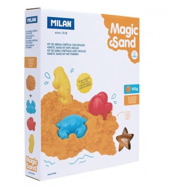 Kit Magic Sand con 3 moldes creativos - 453 g de arena de colores