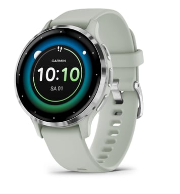 Garmin Venu 3S 3,05 cm (1.2'') AMOLED Numérique 390 x 390 pixels Écran tactile Gris, Argent Wifi GPS (satellite)