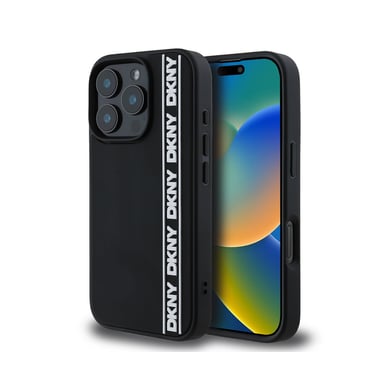 Coque pour Apple iPhone 16 Pro Max Édition 3D Rubber Repeat Ultra-Chic Noir