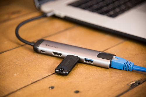 Verbatim 49141 station d'accueil USB 3.2 Gen 1 (3.1 Gen 1) Type-C Noir, Argent - Neuf