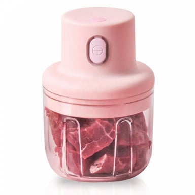 Hachoir électrique portable sans fil 250ml Rose Herzberg HG03176-PNK