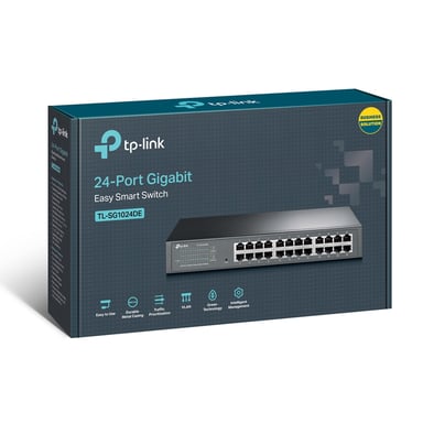 TP-Link TL-SG1024DE Géré L2 Gigabit Ethernet (10/100/1000) 1U Noir