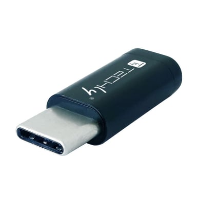 Techly IADAP USBC-MBKT changeur de genre de câble Micro-USB Noir