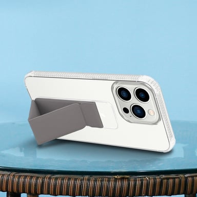 Coque pour Apple iPhone 13 PRO en GRIS Housse de protection Étui en silicone TPU flexible avec support et fonction stand